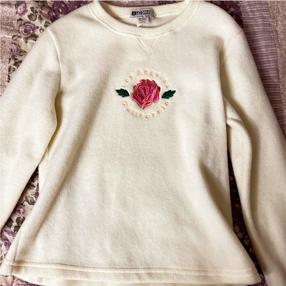 LA EMBROIDERED CREWNECK